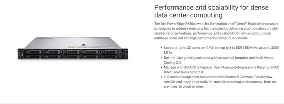 DELL EMC PowerEdge R650 Enterprise Level Intel Xeon 4310 1U Rack Server
